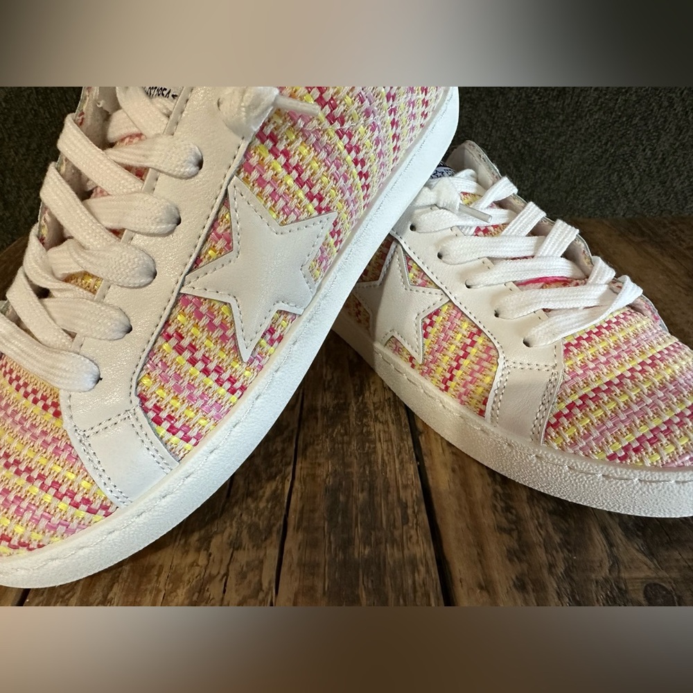 Vintage Havana Carla Tweed Sneakers Women’s 7.5 Multicolor Fashion Trainers NIB - Picture 3 of 10